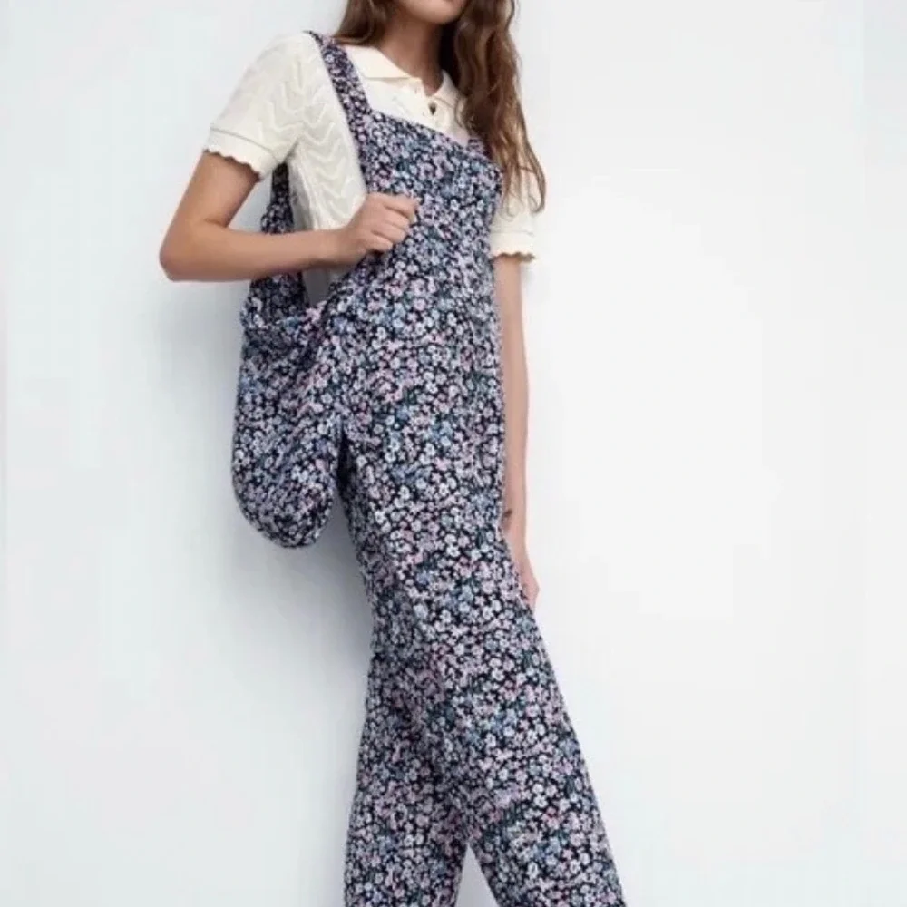 Zara NWOT Cotton Dungarees